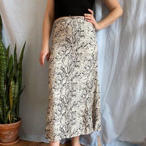 NWT Reformation Size 6 Python Snake Print Bae Midi Skirt